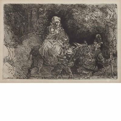 Lot 514 - Rembrandt van Rijn FLIGHT INTO EGYPT, CROSSING...
