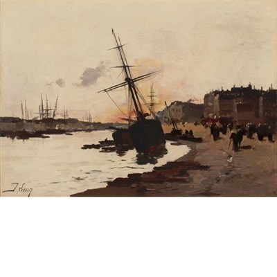 Lot 26 - Eugene Galien-Laloue French, 1854-1941 Port at...