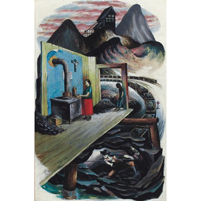 Lot 89 - Harry Sternberg American, 1904-2001 Coal Miner'...