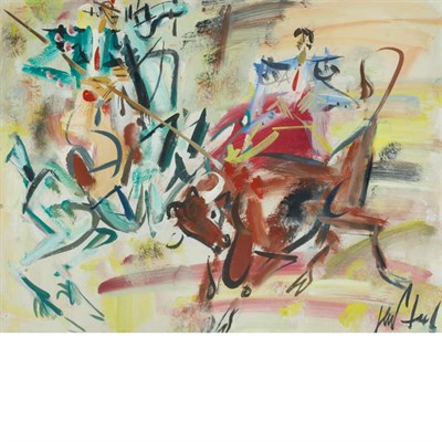 Lot 67 - Gen Paul French, 1895-1975 Les Picadors Signed...