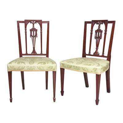 Lot 257 - Assembled Pair of Federal Mahogany Side Chairs...