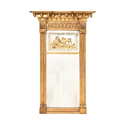 Lot 128 - Federal Gilt-Wood and Eglomise Pier Mirror...