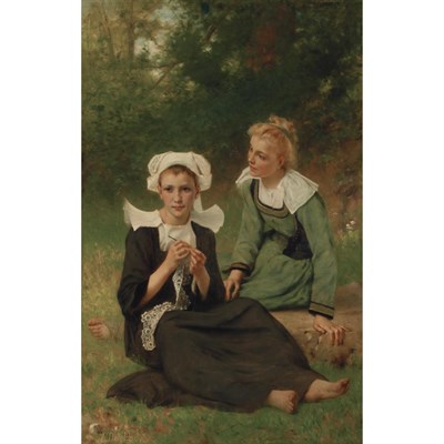 Lot 27 - Francois Alfred DeLobbe French, 1835-1920...