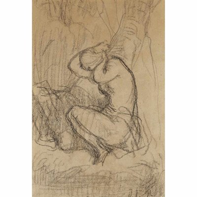 Lot 30 - Jean Francois Millet French, 1814-1875 Sitting...
