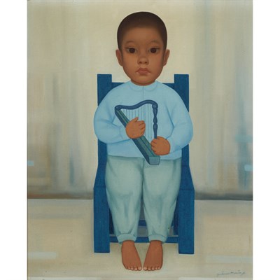 Lot 181 - Gustavo Montoya Mexican, 1905-2003 Boy in Blue,...