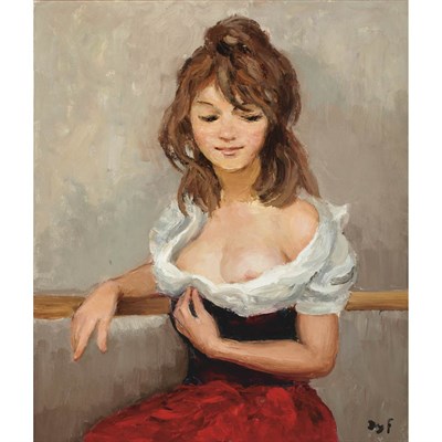 Lot 73 - Marcel Dyf French, 1899-1985 Peasant Girl...