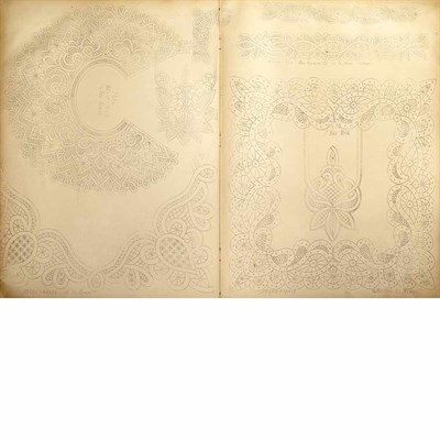 Lot 581 - [LACE - AMERICAN] Group of two American lace...
