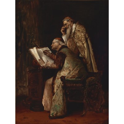 Lot 15 - Vaclav Brozik Czech, 1851-1901 Two Bishops of...