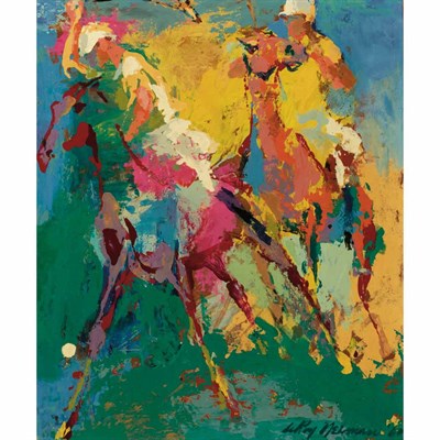 Lot 206 - LeRoy Neiman American, 1921-2012 Polo Players,...