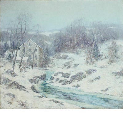 Lot 324 - Ernest Albert American, 1857-1946 Winter in...