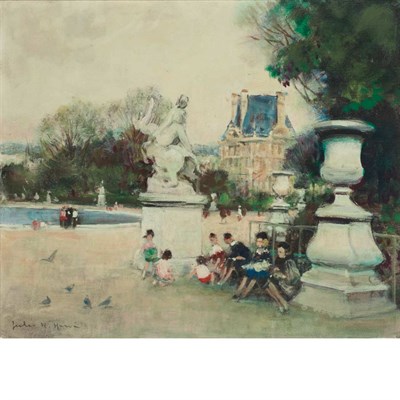 Lot 66 - Jules Rene Herve French, 1887-1981 Tuileries...