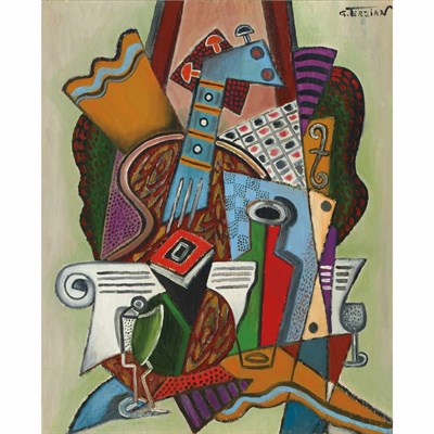 Lot 77 - Georges Terzian French, b. 1939 La Bouteille...