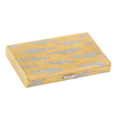 Lot 29 - Two-Color Gold and Diamond Compact, Cartier