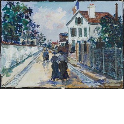 Lot 33 - Maurice Utrillo French, 1883-1955 Scene de Rue...