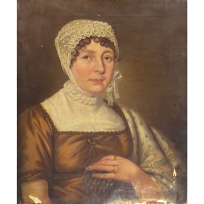 Lot 64 - French School 18th/19th Century Lady in a Lace...
