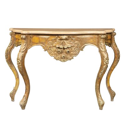 Lot 134 - Continental Marble Top Giltwood Side Table The...