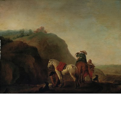 Lot 55 - Attributed to Peter Wouwerman A Pause on a...
