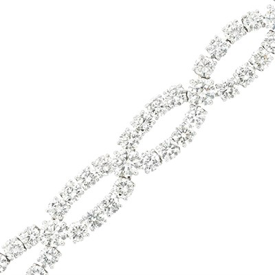 Lot 434 - Platinum and Diamond Bracelet