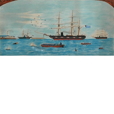 Lot 52 - American School 20th Century Sailing Ships off...