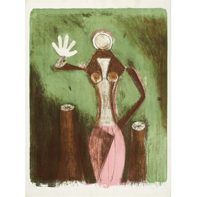 Lot 175 - Rufino Tamayo FEMME EN MAUVE (P. 113) Color...