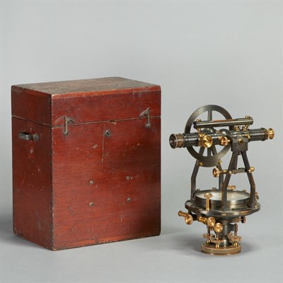 Lot 100 - American Steel & Brass Surveyor's Transit W. &...