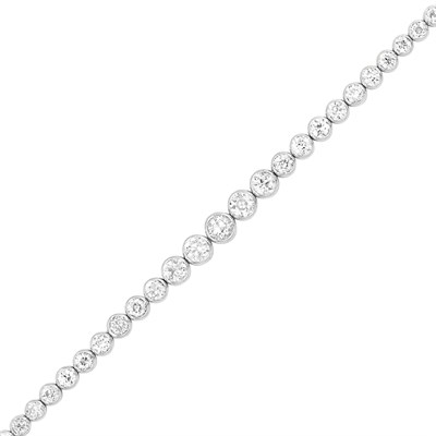 Lot 124 - Platinum and Diamond Bracelet